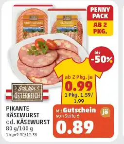 PENNY Pikante käsewurst Angebot