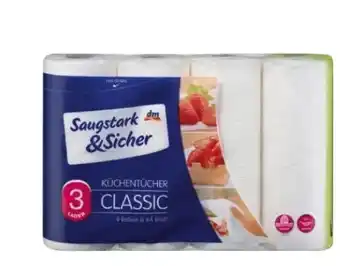 dm Saugstark und Sicher Küchentücher Classic Angebot