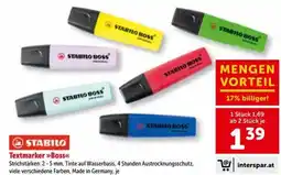 Interspar Textmarker Boss Angebot