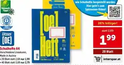 Interspar Schulhefte A4 Angebot
