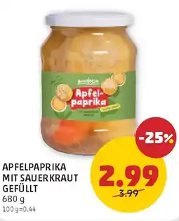 PENNY Apfelpaprika mit sauerkraut gefüllt Angebot