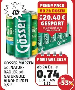 PENNY Gösser märzen od. natur- radler od. naturgold alkoholfrei Angebot
