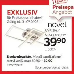 XXXLutz Deckenleuchte, Metall sandfarben/ Angebot