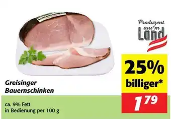 Nah&Frisch Greisinger bauernschinken Angebot