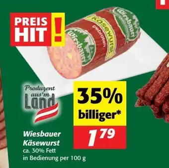 Nah&Frisch Wiesbauer Käsewurst Angebot