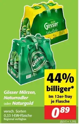 Nah&Frisch Gösser Märzen, Naturradler oder Naturgold Angebot