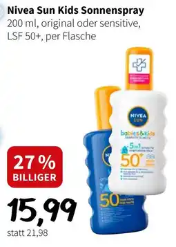 Der Grissemann Nivea Sun Kids Sonnenspray Angebot
