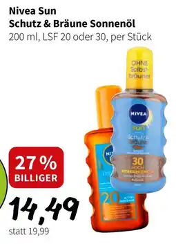Der Grissemann Nivea Sun Schutz & Bräune Sonnenöl Angebot
