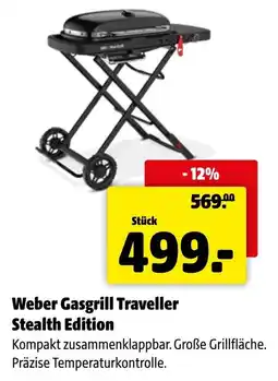 Der Grissemann Weber Gasgrill Traveller Stealth Edition Angebot