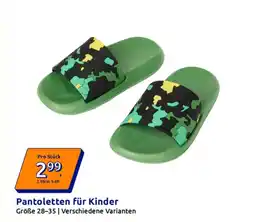 Action Pantoletten für Kinder Angebot