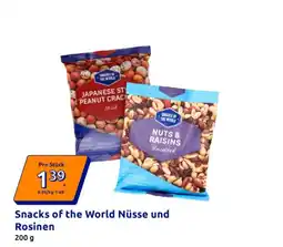 Action Snacks of the World Nüsse und Rosinen Angebot