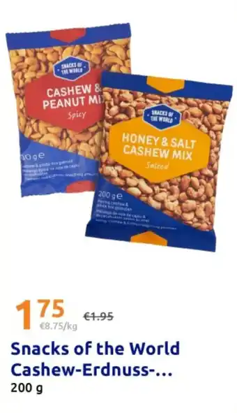 Action Snacks of the World Cashew Erdnuss Angebot