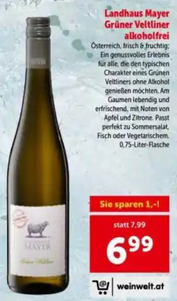 Interspar Landhaus mayer grüner veltliner alkoholfrei Angebot