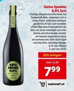 Interspar Kattus spumino 0,0% zero Angebot