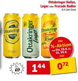 Interspar Ottakringer Helles, Lager oder Frucade Radler Angebot