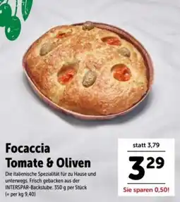 Interspar Focaccia Tomate & Oliven Angebot