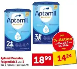 Interspar Aptamil Pronutra Folgemilch 2 oder 3 Angebot