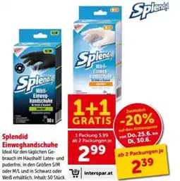 Interspar Splendid Einweghandschuhe Angebot