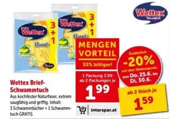 Interspar Wettex Brief- Schwammtuch Angebot