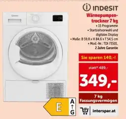 Interspar Wärmepumpen- trockner Angebot