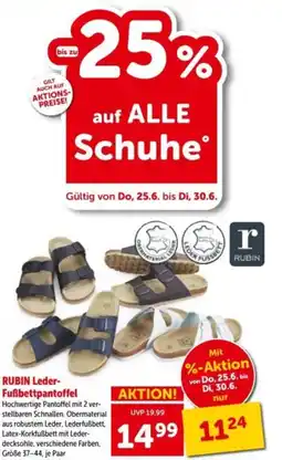 Interspar Rubin leder- fußbettpantoffel Angebot