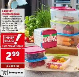 Interspar S-budget frischhaltedosen Angebot