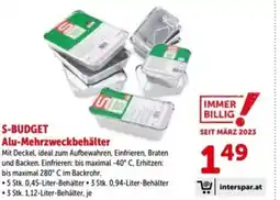 Interspar S-budget alu-mehrzweckbehälter Angebot