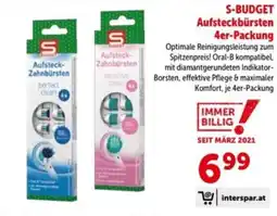 Interspar S-budget aufsteckbürsten Angebot