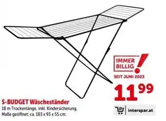 Interspar S-budget wäscheständer Angebot