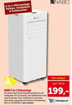 Interspar NABO 3-in-1 Klimaanlage Angebot