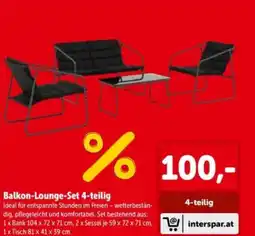 Interspar Balkon-Lounge-Set 4-teilig Angebot