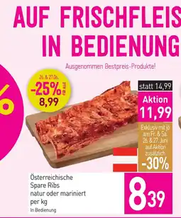 Sutterlüty Österreichische spare ribs natur oder mariniert Angebot