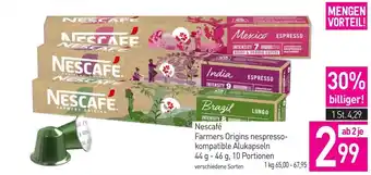 Sutterlüty Nescafé farmers origins nespresso- kompatible alukapseln Angebot