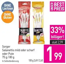 Sutterlüty Sorger salanettis mild oder scharf oder pute Angebot