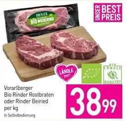 Sutterlüty Vorarlberger bio rinder rostbraten oder rinder beiried Angebot