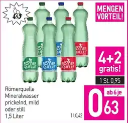 Sutterlüty Römerquelle mineralwasser prickelnd, mild oder still Angebot