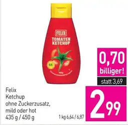 Sutterlüty Felix ketchup ohne zuckerzusatz, mild oder hot Angebot