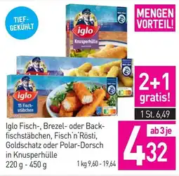 Sutterlüty Iglo Fisch-, Brezel- oder Back- fischstäbchen, Fisch'n'Rösti, Goldschatz oder Polar-Dorsch in Knusperhülle Angebot