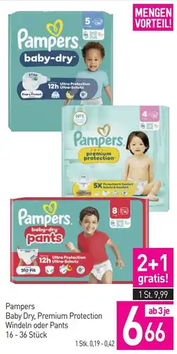 Sutterlüty Pampers Baby Dry, Premium Protection Windeln oder Pants Angebot