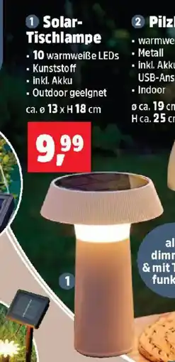 Thomas Philipps Solar- Tischlampe Angebot