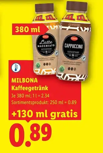 Lidl Milbona kaffeegetränk Angebot