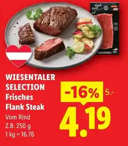 Lidl Wiesentaler selection frisches flank steak Angebot