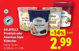 Lidl Gelatelli premium oder american style eisbecher Angebot