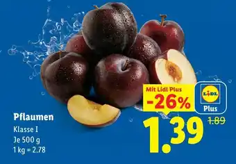 Lidl Pflaumen Angebot