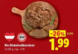 Lidl Bio dinkelvollkornbrot Angebot