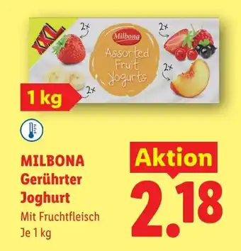 Lidl Milbona gerührter joghurt Angebot