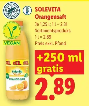Lidl Solevita orangensaft Angebot