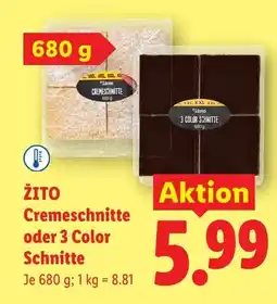 Lidl Žito cremeschnitte oder 3 color schnitte Angebot