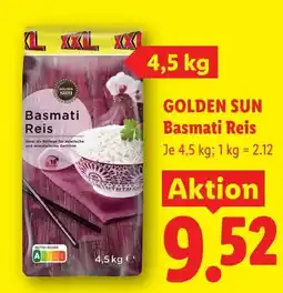 Lidl Golden sun basmati reis Angebot
