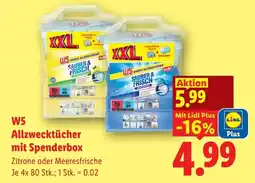 Lidl W5 Allzwecktücher mit Spenderbox Angebot